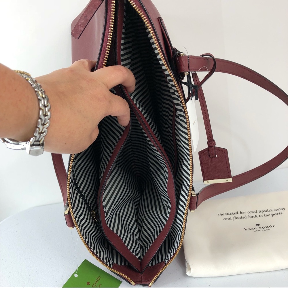 New Kate Spade maroon shoulder bag - Picture 4 of 8